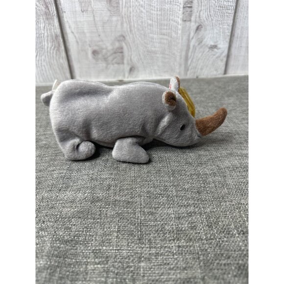 Ty Beanie Babies Collection Spike The Rhino Plush Toy - Picture 4 of 8